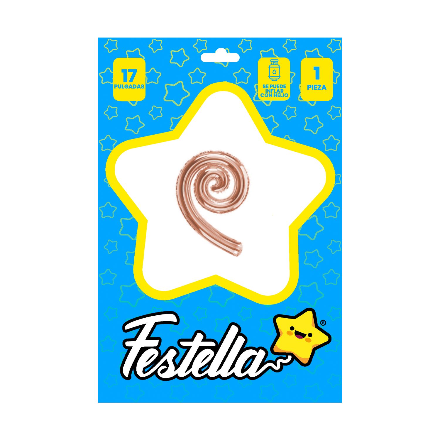 GLOBO KURLY ESPIRAL PALO ROSA 17" (PQTX25)