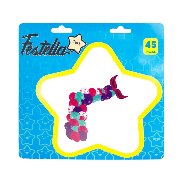 KIT GLOBO ORGANICO FIGURAS FELIZ CUMPLEAÑOS X73 (PQTX5)