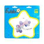 KIT GLOBO ORGANICO FLORES FELIZ CUMPLEAÑOS X74 (PQTX5)