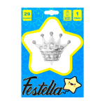 GLOBO CORONA PLATEADO 29"(PQTX25)
