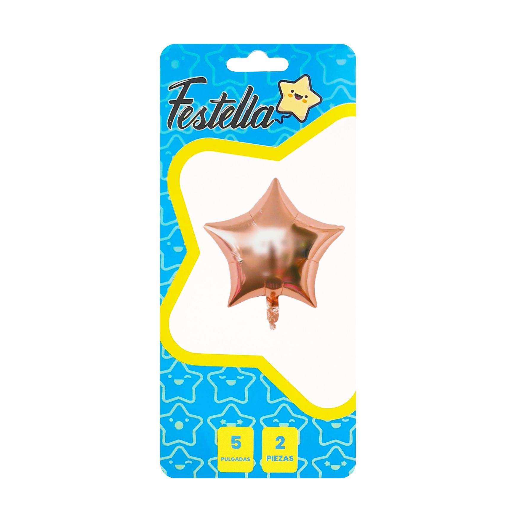 GLOBO ESTRELLA PALO ROSA 5" X2 (PQTX25)