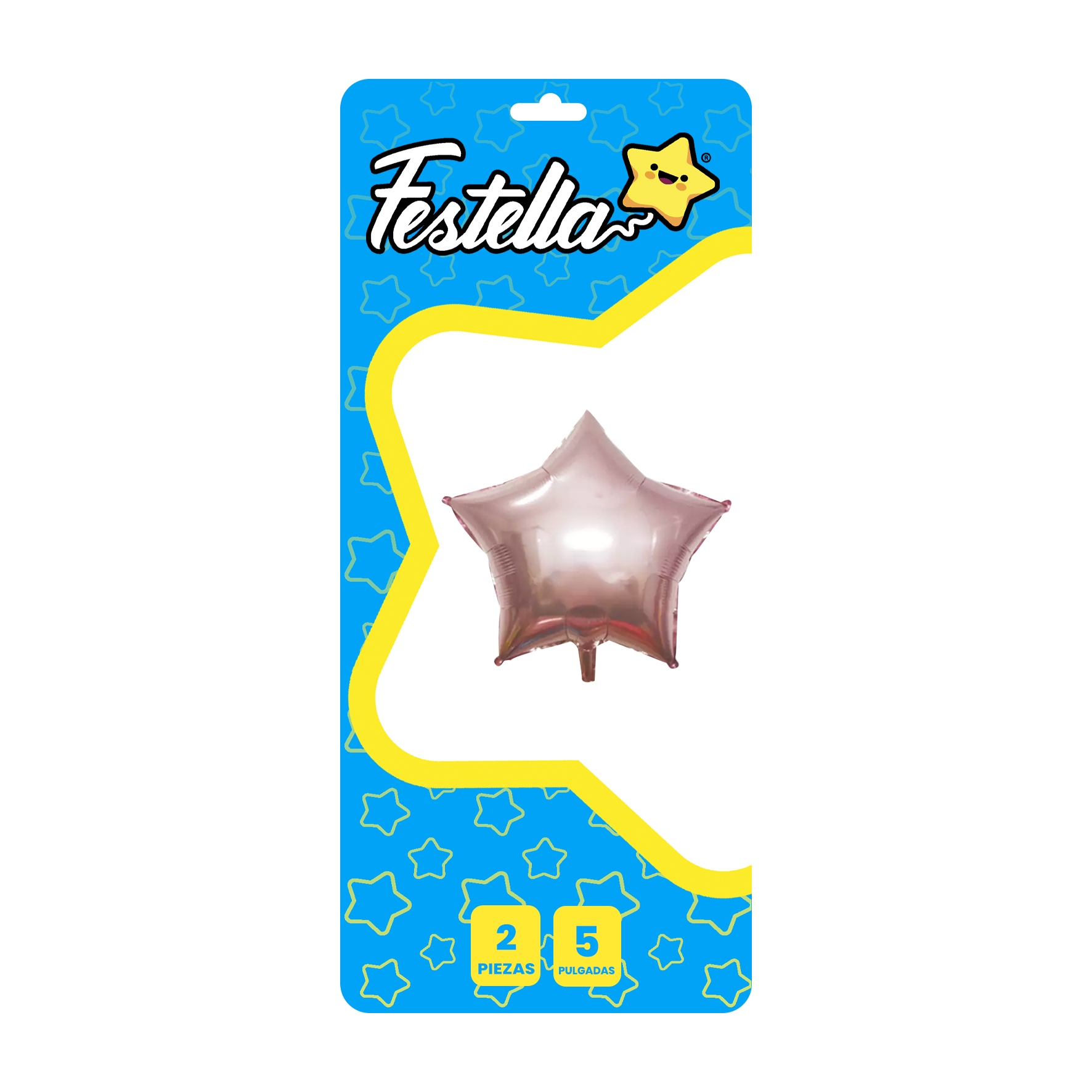 GLOBO ESTRELLA PALO ROSA 5" X2 (PQTX25)
