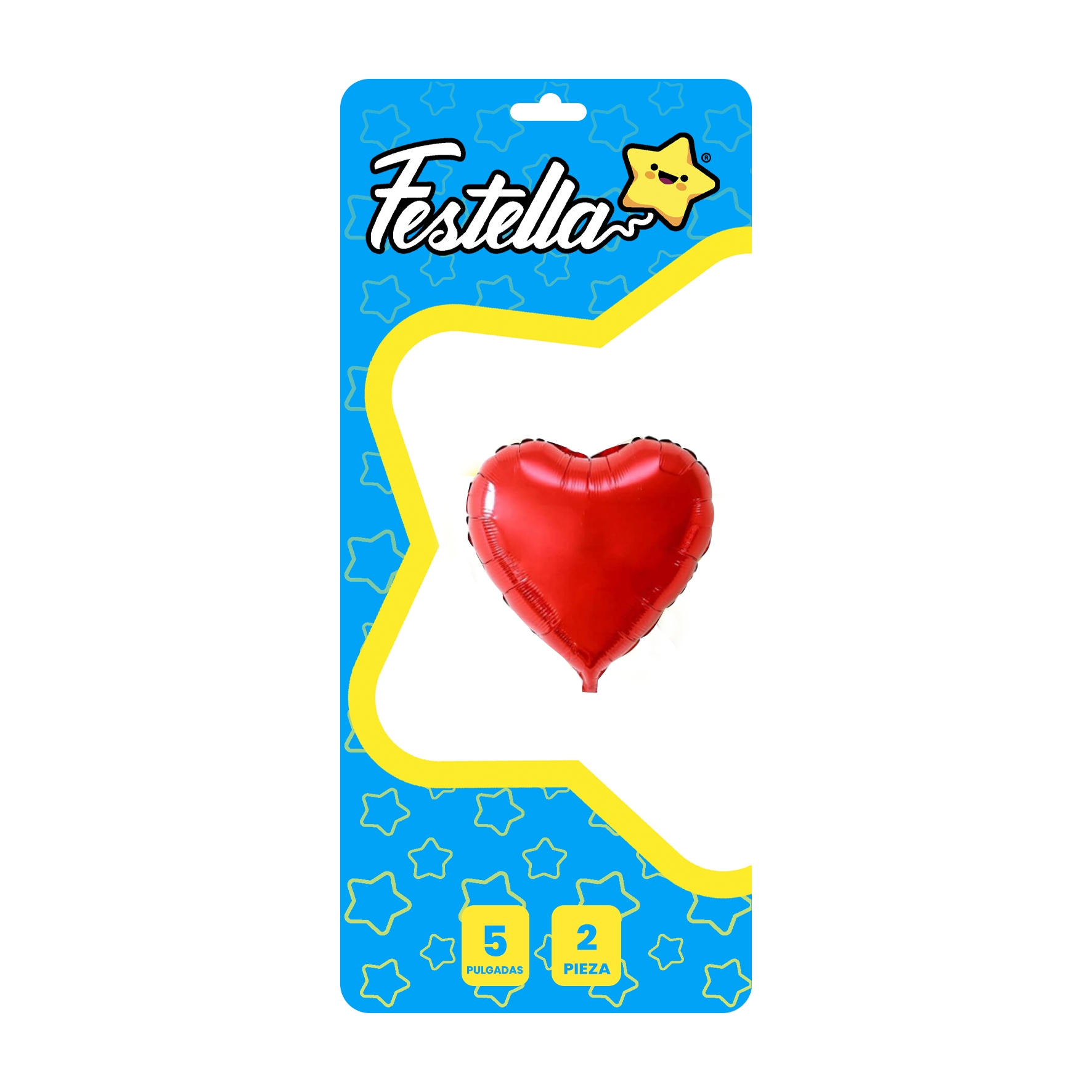 GLOBO CORAZON ROJO 5" X 2¨.(PQTX25)