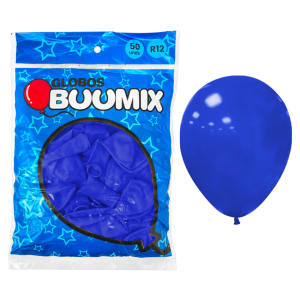 GLOBO DE LATEX LISO AZUL R12X50