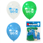 GLOBO DE LATEX ES NIÑO R12X10 V-B-AC (PQTX12)´