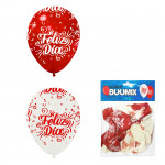 GLOBO DE LATEX FELIZ DIA R12X10 R-B (PQTX12)