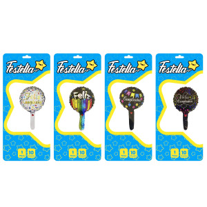 GLOBO FELIZ CUMPLEAÑOS 10"(PQTX25)