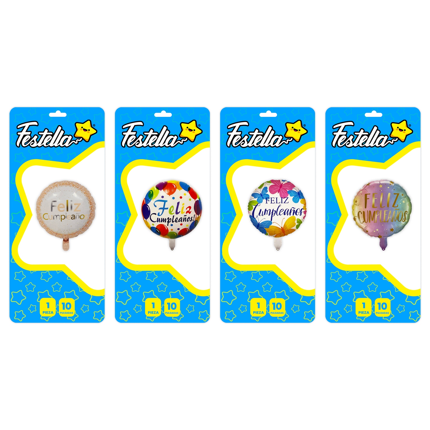 GLOBO FELIZ CUMPLEAÑOS 10" (PQTX25)