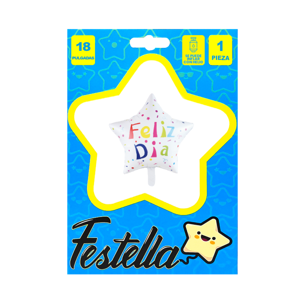 GLOBO FELIZ DIA 18"(PQTX25)