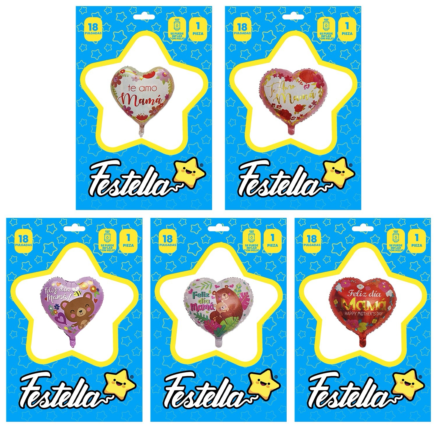 GLOBO FELIZ DIA MAMA 18" (PQTX12),