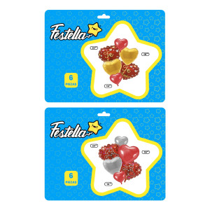 KIT GLOBO CORAZON TE AMO X6 (PQTX12)