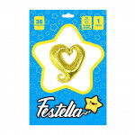 GLOBO CORAZON DORADO 36".(PQTX25)