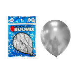 GLOBO DE LATEX ESPEJO PLATEADO R5 X12
