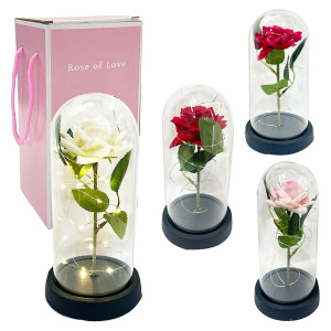 ROSA CON LUZ ENCAPSULADA,