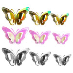MARIPOSA DECORATIVA SURTIDA X12 (PQTX12)