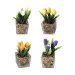 PLANTA ARTIFICIAL EN MATERA DE VIDRIO (CJX12)