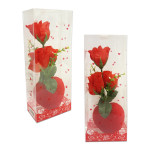 ROSAS CON CORAZON FELIZ DIA EN ACETATO: