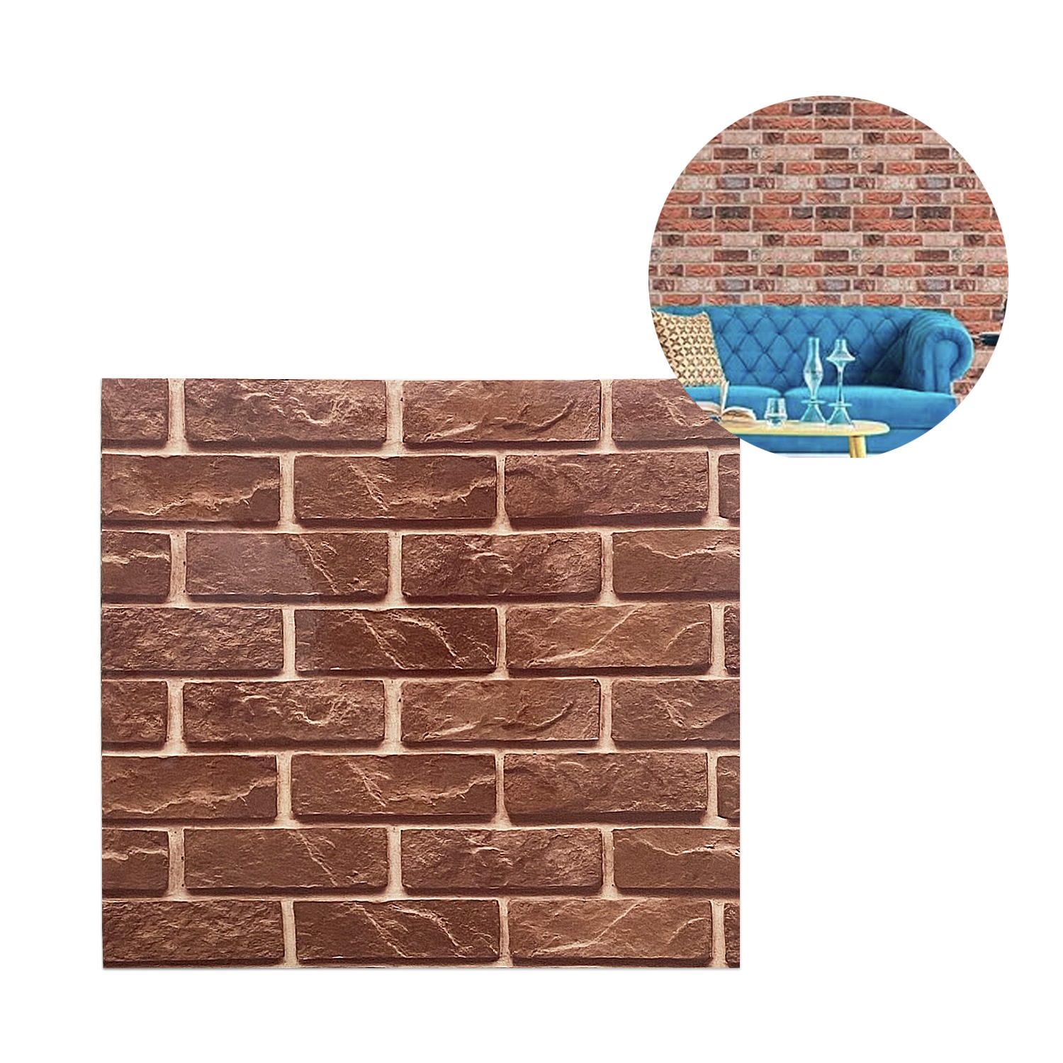 STICKER PARA PARED LADRILLO ROJO (PQTX10)