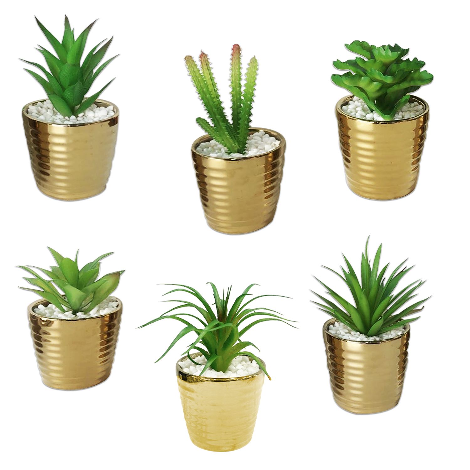 PLANTA ARTIFICIAL EN MATERA DORADA (CJX12)