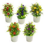 PLANTA CON FLORES ARTIFICIAL EN MATERA (CJX100),