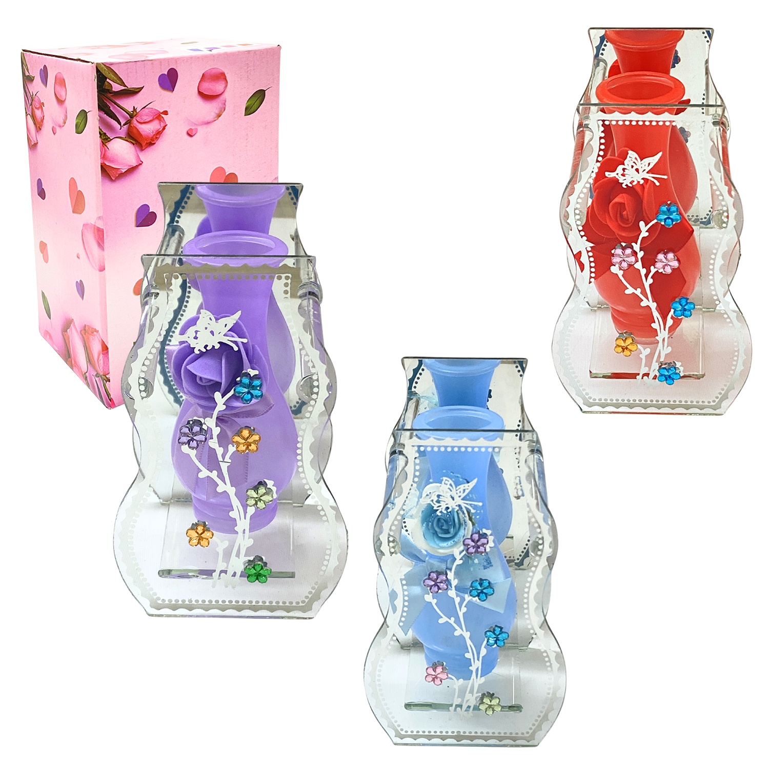 FLORERO DECORATIVO EN VIDRIO