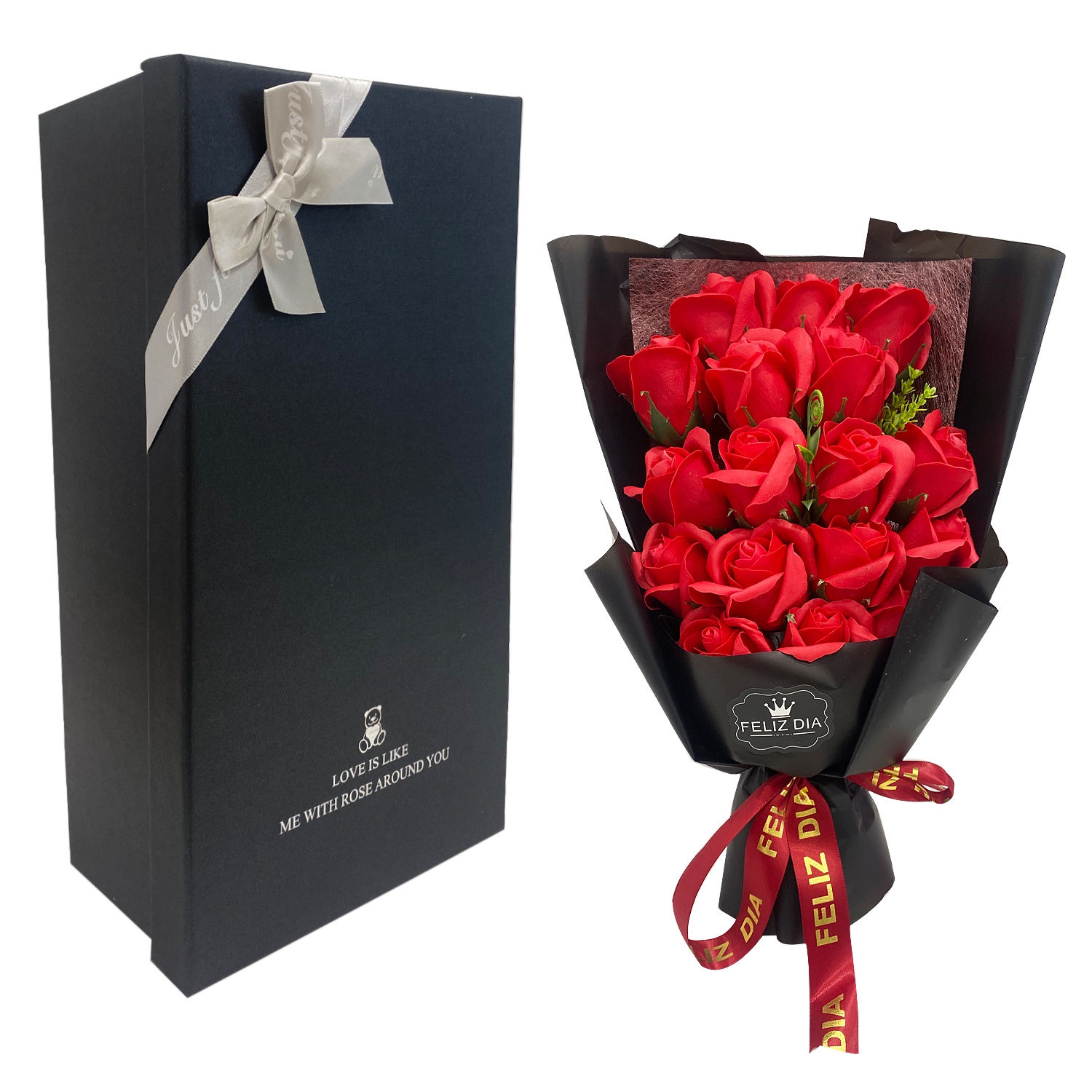 RAMO ROSAS ROJAS FELIZ DIA EN CAJA