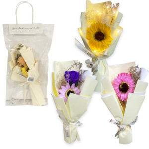 RAMO FLORES EN BOLSA DESARMADA CON LUZ (CJX5)