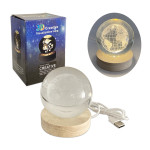 ESFERA DE CRISTAL CON LUZ 3D 8CM