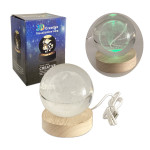 ESFERA DE CRISTAL CON LUZ 3D MULTICOLOR 8CM