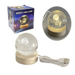 ESFERA DE CRISTAL LUZ CALIDA 6CM (USB)