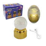 ESFERA DE CRISTAL GIRATORIA LUZ CALIDA 6CM (USB)