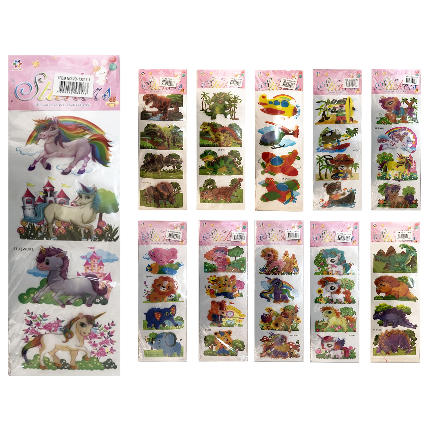 STICKER INFANTIL MOTIVOS X4 (PQTX10)