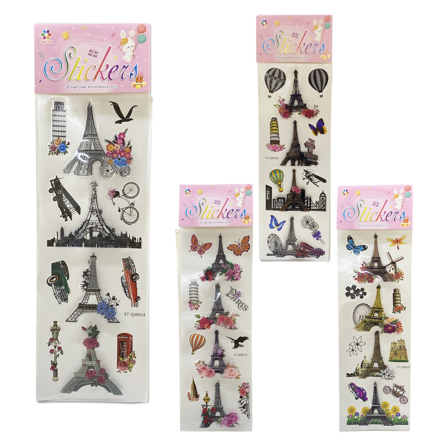 STICKER TORRE EIFFEL X4 (PQTX10)