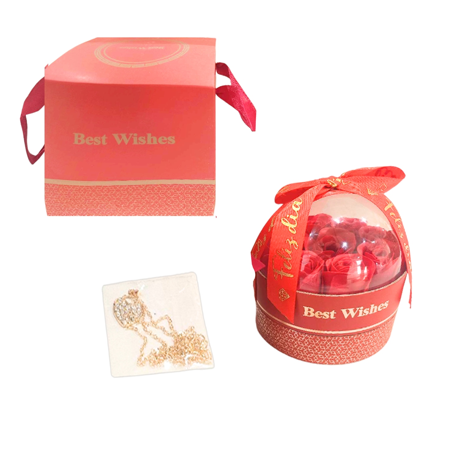 ROSAS ARTIFICIALES CON COLLAR ENCAPSULADAS