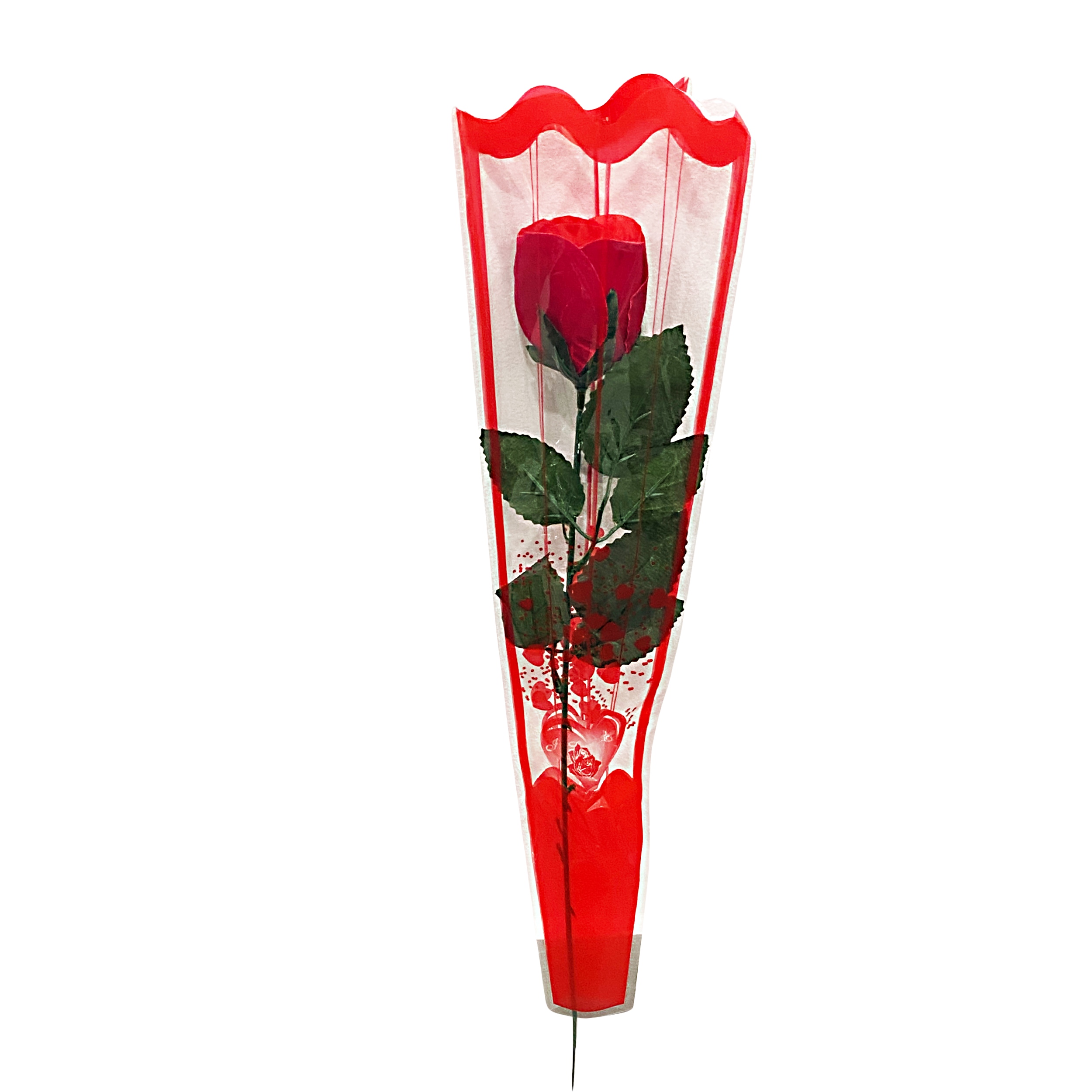 ROSA ARTIFICIAL ROJA 55CM (PQTX12),