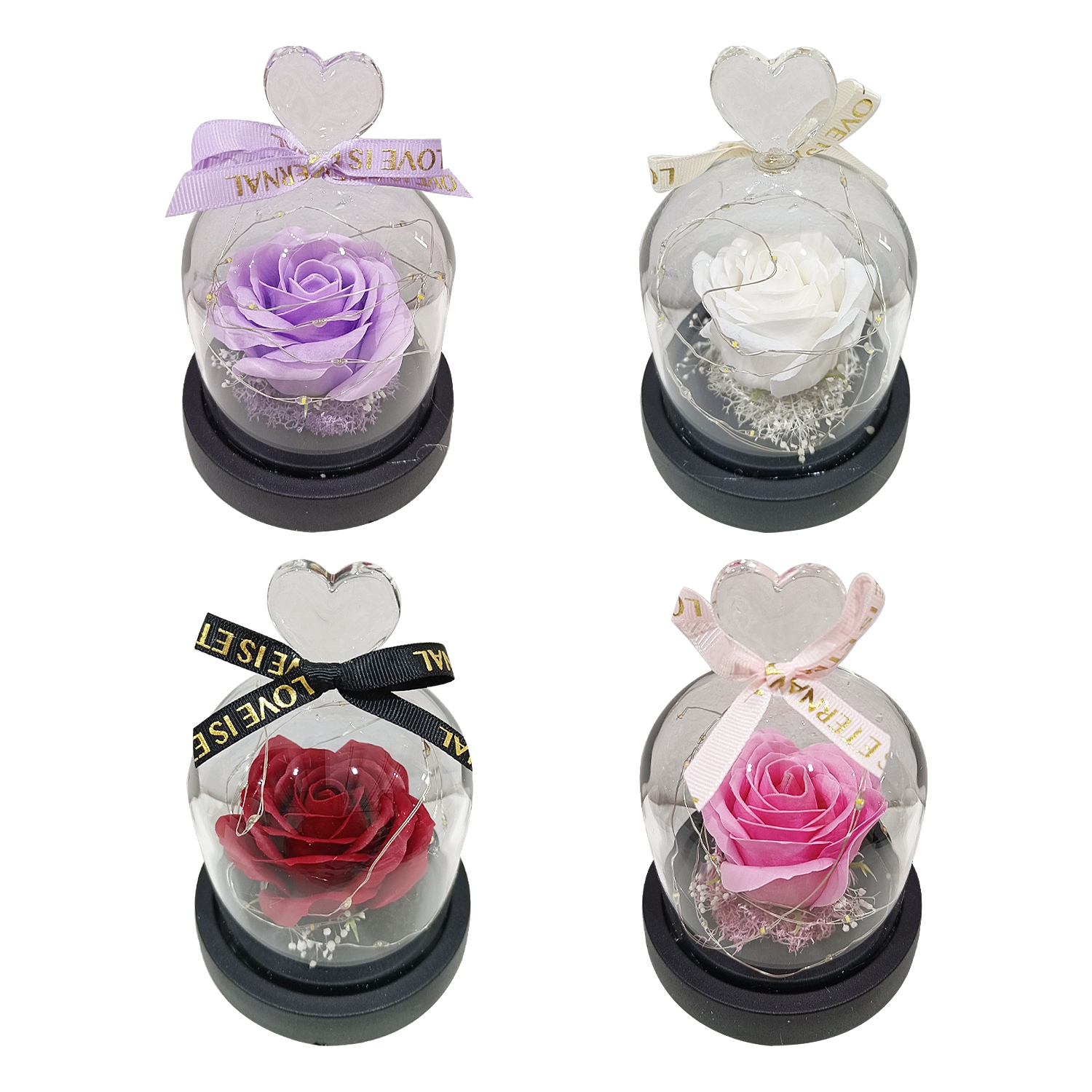 ROSA ARTIFICIAL CON LUZ ENCAPSULADA