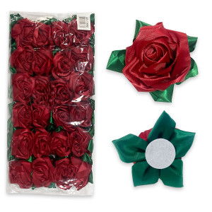 ROSA ETERNA ROJA OSCURA DE TELA (CJX24)