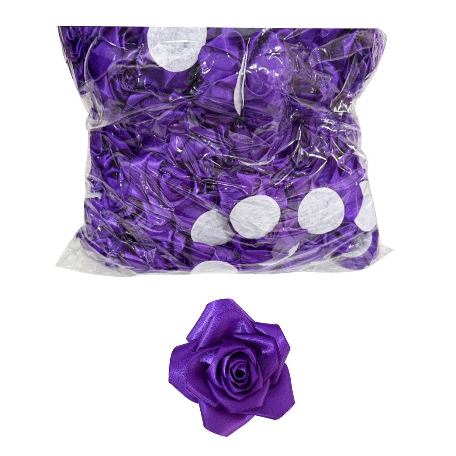 ROSA ETERNA MORADA DE TELA (PQTX100)