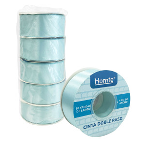 CINTA DOBLE RASO AZUL CLARO 30Y (PQTX5)