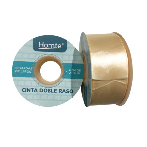 CINTA DOBLE RASO BEIGE 30Y (PQTX5)