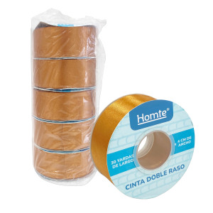 CINTA DOBLE RASO CAFE 30Y (PQTX5)