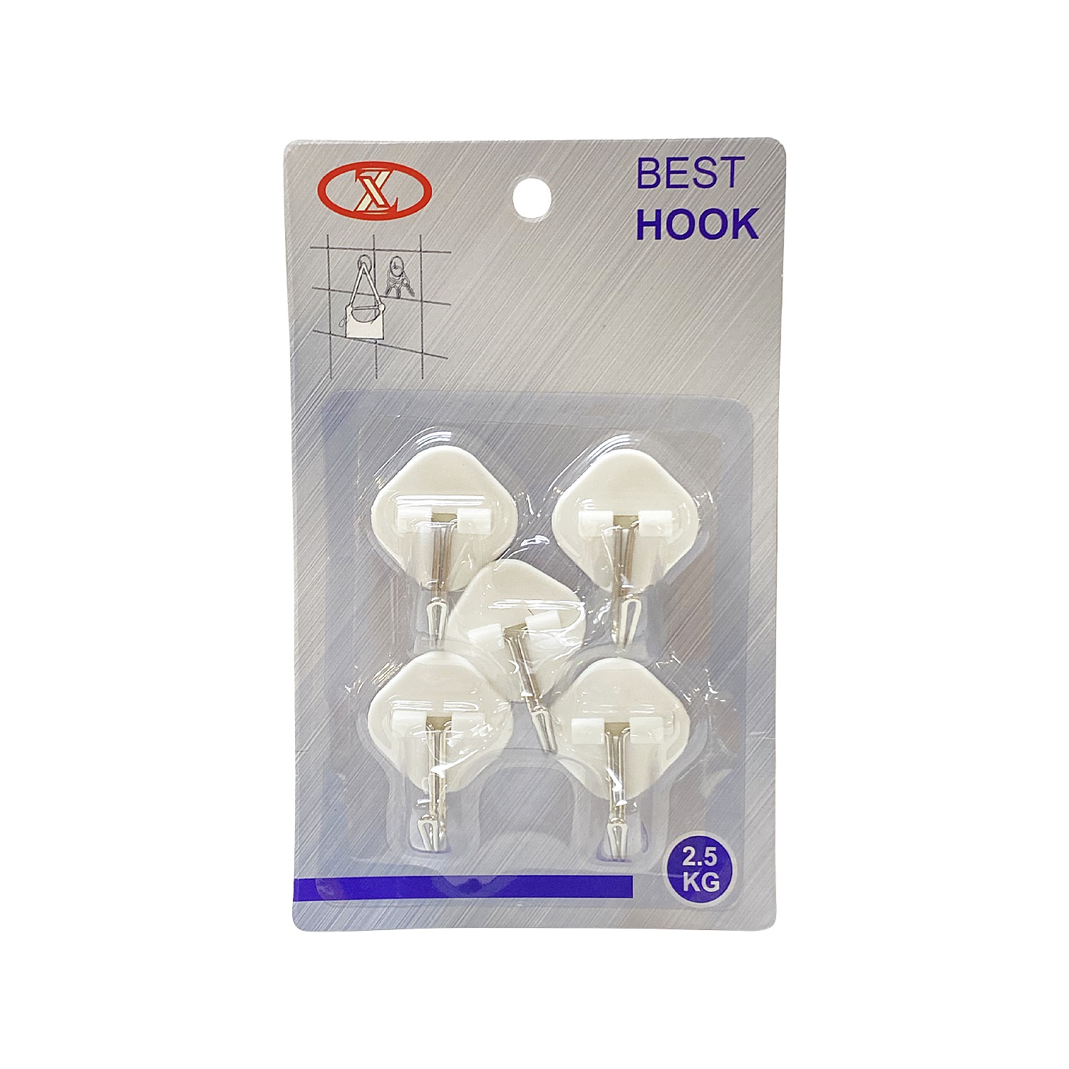 PERCHERO BLANCO METALICO X5 (CJX40)