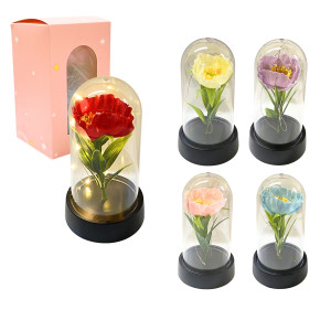 FLOR ARTIFICIAL CON LUZ ENCAPSULADA