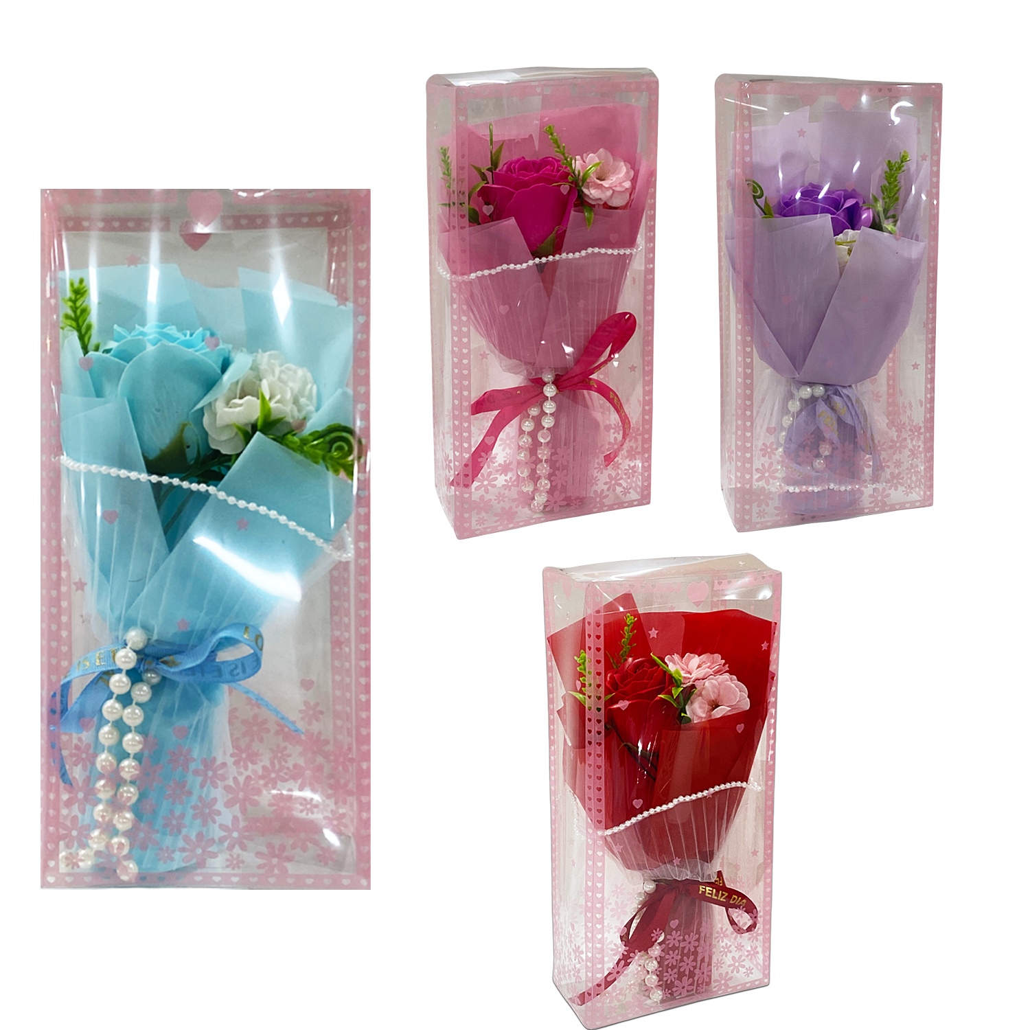 RAMO FLORES FELIZ DIA EN ACETATO DESARMADO