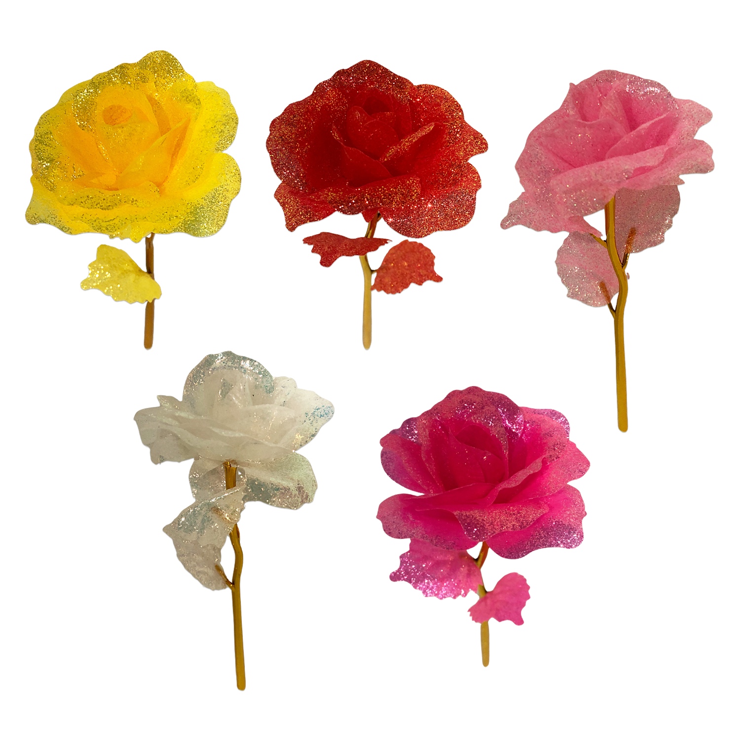 ROSA ARTIFICIAL BRILLANTE 24*9CM (PQTX12)