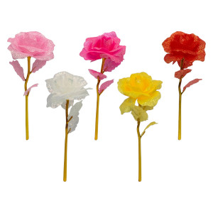 ROSA ARTIFICIAL BRILLANTE 24*9CM (PQTX12)