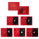 ROSAS ARTIFICIALES CON COLLAR EN CAJA