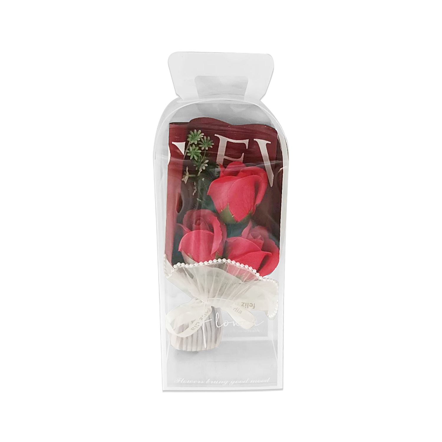 RAMO ROSAS ARTIFICIAL EN ACETATO (CJX18)(DESARMADO)