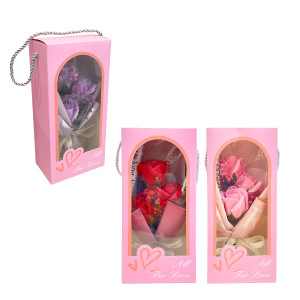 RAMO ROSAS ARTIFICIAL EN CAJA (CJX12)