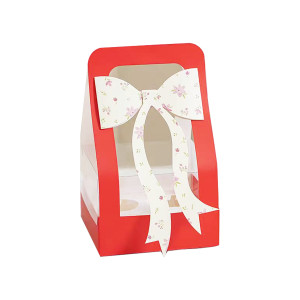 CAJA REGALO DECORATIVA DE ACETATO 18.3*18.3*32CM (PQTX12)